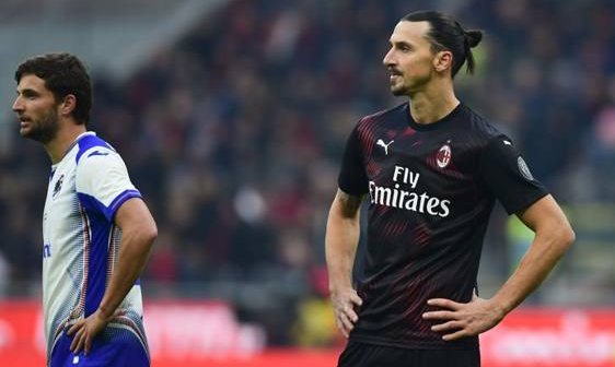 意甲-AC米兰0-0桑普多利亚握手言和 伊布替补出场演回归首秀 意甲-AC米兰0-0桑普多利亚握手言和 伊布替补出场演回归首秀