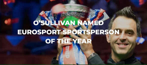 奥沙利文荣膺欧洲体育最佳选手 完胜拉什福德小汉