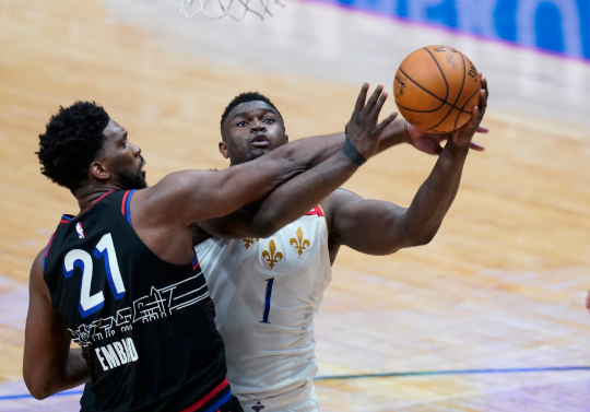 锡安37+15+8恩比德准两双 鹈鹕101-94擒76人终结2连败 锡安37+15+8恩比德准两双 鹈鹕101-94擒76人终结2连败