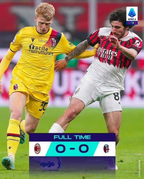 意甲-米兰0-0博洛尼亚 米兰狂轰33脚射门无果仍居榜首 意甲-米兰0-0博洛尼亚 米兰狂轰33脚射门无果仍居榜首