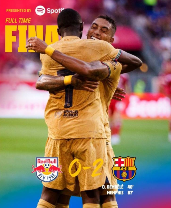 热身赛-巴萨2-0纽约红牛 登贝莱破门德佩替补建功莱万屡失良机 热身赛-巴萨2-0纽约红牛 登贝莱破门德佩替补建功莱万屡失良机