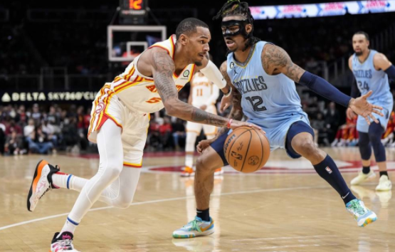 莫兰特27+3+6特雷-杨空砍28+10 贝恩25分灰熊123-119险胜老鹰 