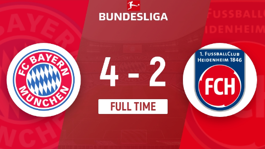 德甲-拜仁4-2战胜海登海姆 凯恩梅开二度破德甲纪录 德甲-拜仁4-2战胜海登海姆 凯恩梅开二度破德甲纪录