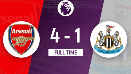 英超-阿森纳4-1轻取纽卡联赛6连胜距榜首2分 萨卡哈弗茨破门 英超-阿森纳4-1轻取纽卡联赛6连胜距榜首2分 萨卡哈弗茨破门