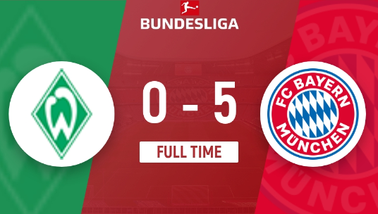  德甲-拜仁5-0轻取不莱梅 奥利斯2射2传凯恩建功