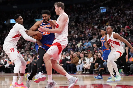 唐斯24+15+6 巴雷特30+8 巴恩斯伤退 尼克斯送猛龙3连败