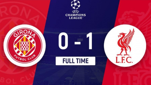 欧冠-利物浦1-0吉罗纳六战全胜领跑，萨拉赫点射制胜