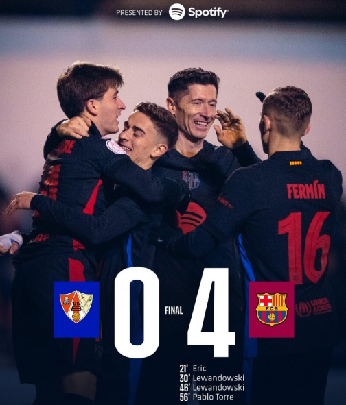 国王杯=巴巴斯托0-4惨负巴萨,托雷一球两助,莱万破门 国王杯=巴巴斯托0-4惨负巴萨,托雷一球两助,莱万破门