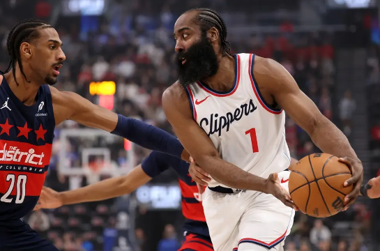 哈登三双 小卡15+7 普尔19中6 快船7人上双送奇才12连败