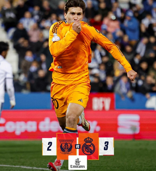 国王杯-皇马3-2莱加内斯晋级四强，贡萨洛-加西亚补时绝杀