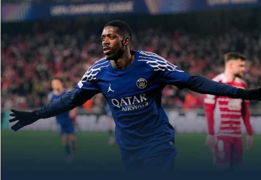 欧冠-巴黎3-0布雷斯特占先机 登贝莱双响+造点 欧冠-巴黎3-0布雷斯特占先机 登贝莱双响+造点