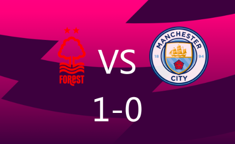 英超-诺丁汉森林1-0曼城,奥多伊小角度破门+中柱 英超-诺丁汉森林1-0曼城,奥多伊小角度破门+中柱
