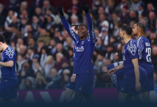 欧冠-巴黎遭让二追三总比分5-4维拉惊险晋级欧冠四强，麦金传射