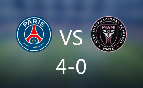 世俱杯-巴黎4-0完胜迈阿密，内维斯梅开二度，梅西头球造险